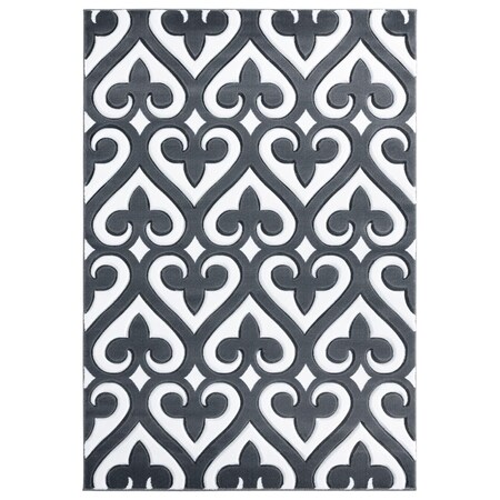 Manmade Bristol Heartland Gray Rectangle Area Rug - Gray - 5 ft. 3 in. x 7 ft. 6 in. MA3642520